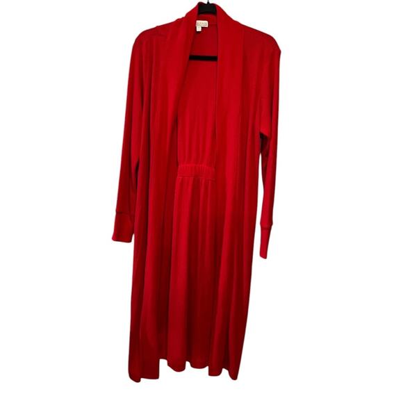 PJ Salvage Textured Essentials Robe Red size M - Picture 12 of 13